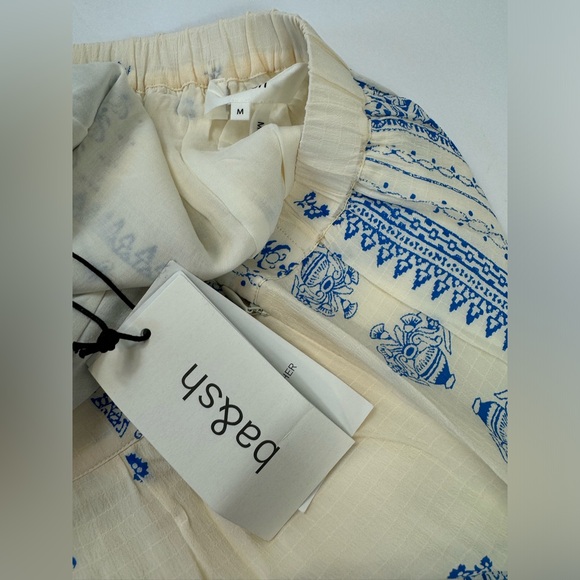 Ba&sh Londer Midi Skirt Bandana Print Ecru Cream / Blue Sz M/US 6 NWT - Picture 9 of 13